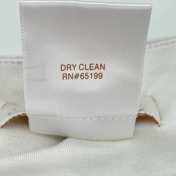 La Rok Women's White Boho Blouse, Sz. L, Embroidered Beaded Square Neck Viscose - Picture 5 of 6